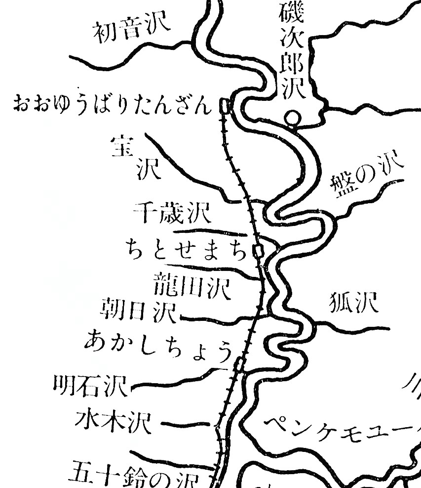 明石町駅周辺の白地図と沢の名称　その１ | 高橋正朝　#41