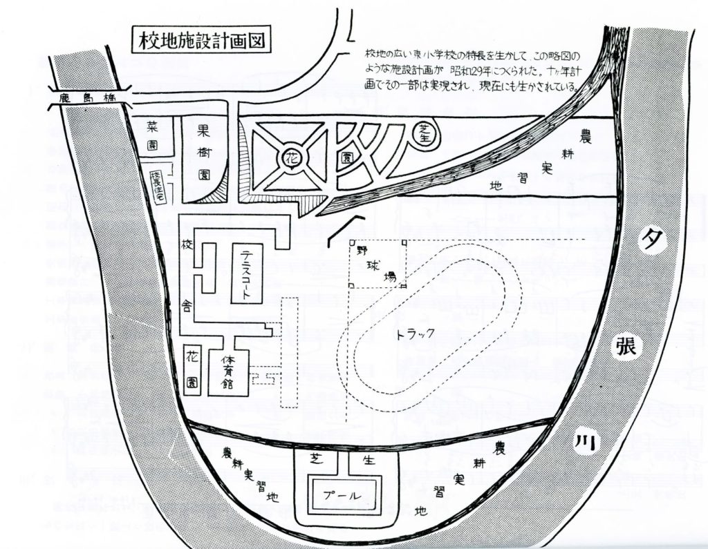 昭和29年の鹿島東小校地施設計画