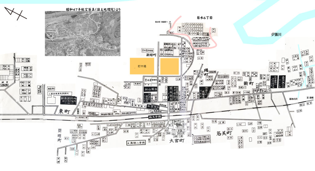 昭和43年　南大夕張駅付近　住宅地図